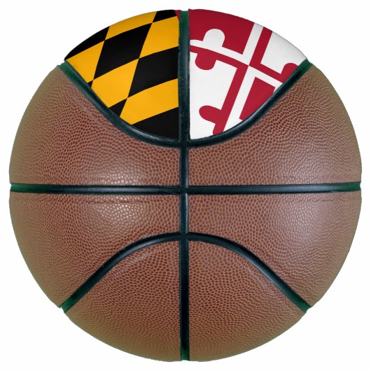 Dynamische maryland State Flag Graphic op a Mini Basketbal (Rechts)