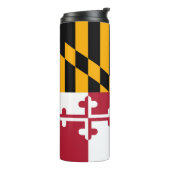 Dynamische maryland State Flag Graphic op a Thermosbeker (Gedraaid links)