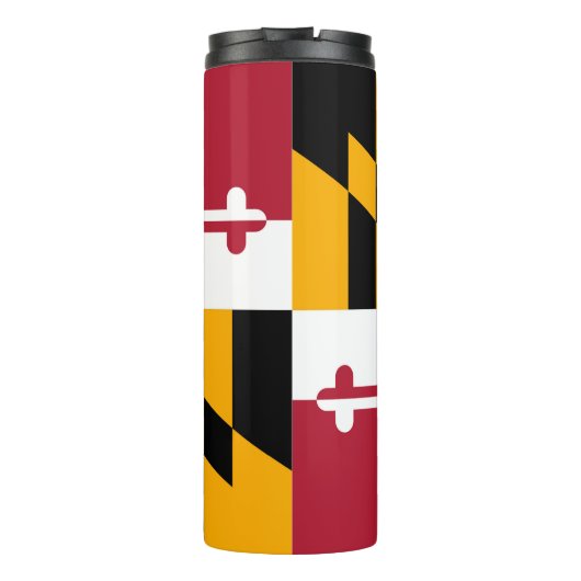 Dynamische maryland State Flag Graphic op a Thermosbeker (Achterkant)