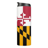 Dynamische maryland State Flag Graphic op a Thermosbeker (Geroteerd rechts)