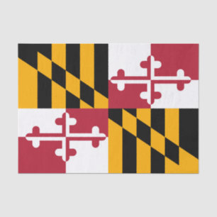 Dynamische maryland State Flag Graphic op a Tissuepapier