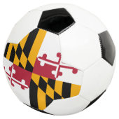 Dynamische maryland State Flag Graphic op a Voetbal (Drie kwart)