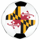 Dynamische maryland State Flag Graphic op a Voetbal (Voorkant)