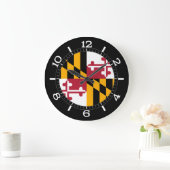 Dynamische Maryland State Flag op een Grote Klok (Huis)