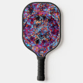 Dynamische Meerkleurige Abstracte Kosmische Textuu Pickleball Paddle (Achterkant)
