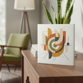 Dynamische Mid-Century Modern Abstract #2 ID1224 Tegeltje