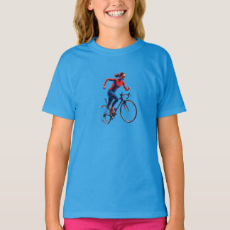 Dynamische minimalistische sport grafisch meisje T T-shirt