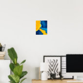Dynamische mix van gele, blauwe en oranje accenten poster (Thuiskantoor)