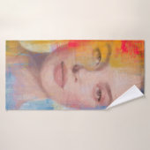 Dynamische Mixed Media Portretkunst Badhanddoek (Badhanddoek)
