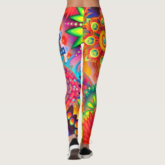 Dynamische Mode Fractal Colorful Leggings (Achterkant)