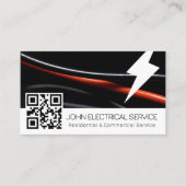Dynamische moderne elektricien met QR-code Visitekaartje (Voorkant)