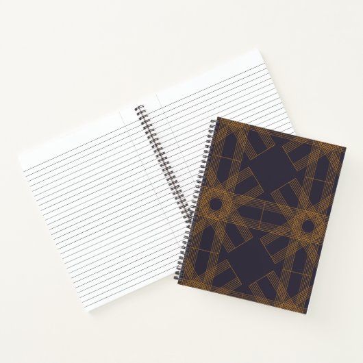 Dynamische, moderne, koele, abstracte lijnpatroon notitieboek (Binnen)