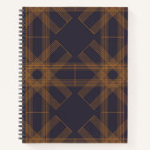 Dynamische, moderne, koele, abstracte lijnpatroon notitieboek (Voorkant)