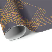 Dynamische, moderne, koele, abstracte lijnpatroonk cadeaupapier (Rol Hoek)