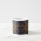 Dynamische, moderne, koele, abstracte lijnpatroonk espresso kop (Voorkant)