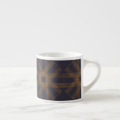 Dynamische, moderne, koele, abstracte lijnpatroonk espresso kop (Rechts)