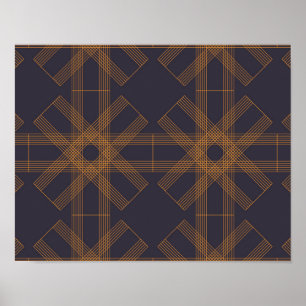 Dynamische, moderne, koele, abstracte lijnpatroonk poster