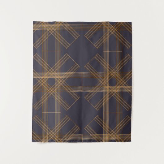 Dynamische, moderne, koele, abstracte lijnpatroonk wandkleed (Voorkant)