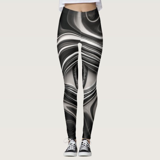 "DYNAMISCHE MOIRÉ PATRONEN" LEGGINGS (Voorkant)