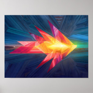 Dynamische Motiverende Kunst: Pad Vooruit Poster