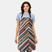 Dynamische multi kleur zigzag strepen schort (Gedragen)