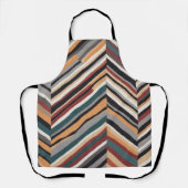 Dynamische multi kleur zigzag strepen schort (Voorkant)