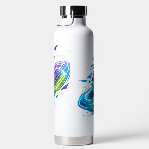 Dynamische Neon Abstracte Voetbal Waterfles