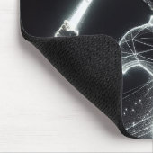 Dynamische Neon tennisspeler Muismat (Hoek)