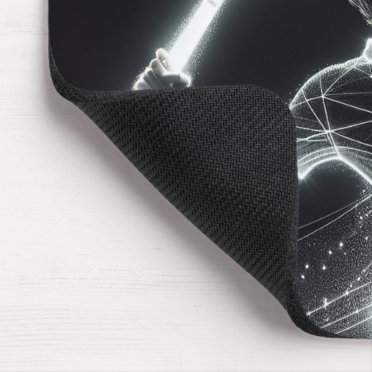 Dynamische Neon tennisspeler Muismat (Hoek)