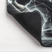 Dynamische Neon tennisspeler Muismat (Hoek)