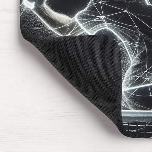 Dynamische Neon tennisspeler Muismat (Hoek)