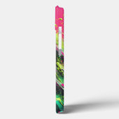 Dynamische Neon Verf Spat Telefhoesje Levendig Roz Case-Mate iPhone Case (Achterkant / Links)