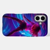 Dynamische neondans en bewegingskunst Case-Mate iPhone case (Achterkant (horizontaal))