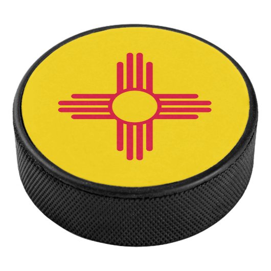 Dynamische Nieuwe Vlag van de Staat Mexico Grafisc Hockey Puck (3/4)