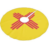 Dynamische Nieuwe Vlag van de Staat Mexico Grafisc Kerstboom Rok (Gekanteld)