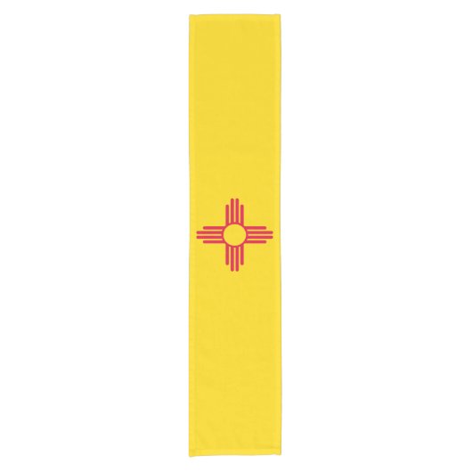 Dynamische Nieuwe Vlag van de Staat Mexico Grafisc Korte Tafelloper (Voorkant)