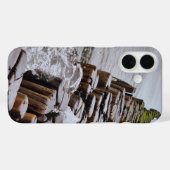 Dynamische Ocean Wave Seawall iPhone Case (Achterkant (horizontaal))