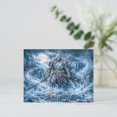 Dynamische ondood krijger in donkere fantasy-atmos briefkaart (Staand voorkant)