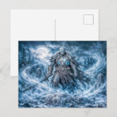 Dynamische ondood krijger in donkere fantasy-atmos briefkaart (Voorkant / Achterkant)