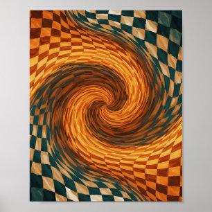 Dynamische optische illusiekunst poster
