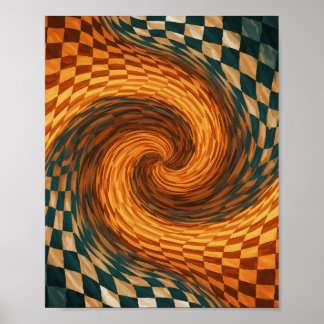 Dynamische optische illusiekunst poster