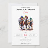 Dynamische paard Kentucky Derby Uitnodiging (Voorkant)