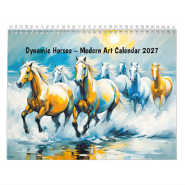 Dynamische paarden – Moderne kunstalkender Kalender