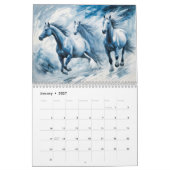 Dynamische paarden – Moderne kunstalkender Kalender (Jan 2027)