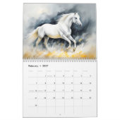 Dynamische paarden – Moderne kunstalkender Kalender (Feb 2027)