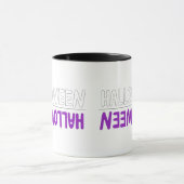 Dynamische Paarse Halloween-tekst met gedurfde ene Mok (Midden)