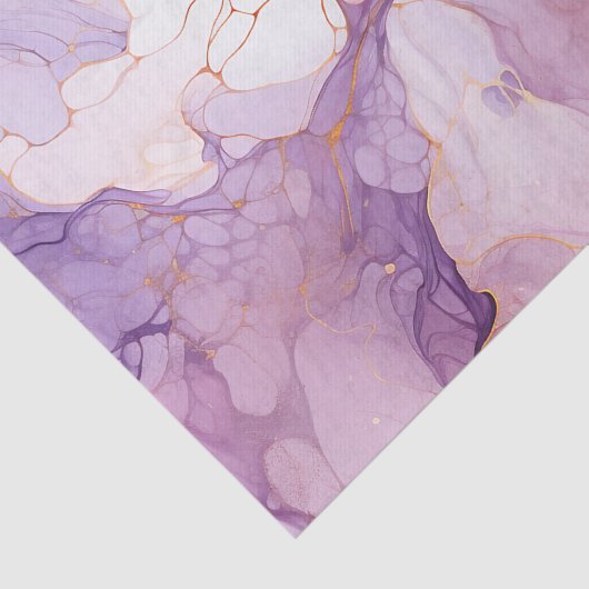 Dynamische Paarse perzik & gouden Waterverf Tissuepapier (Detail)