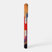 Dynamische penseelstreek moderne kunst iPhone 16 hoesje (Rechterkant)