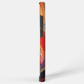 Dynamische penseelstreek moderne kunst samsung galaxy hoesje (Rechterkant)