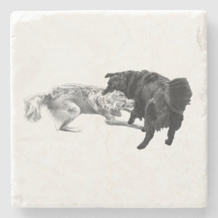 Dynamische Pugs, Tafel Schaduw Stenen Onderzetter
